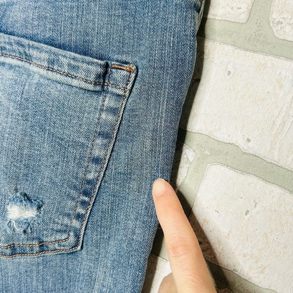 High Rise Skinny Ankle Distressed Medium Wash Jeans - Picture 9 of 9